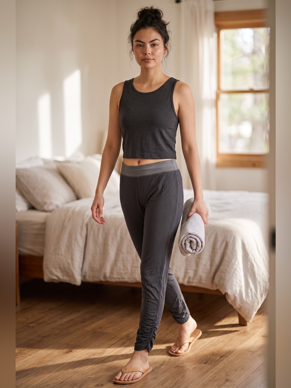 Faceplant Dreams Soft Lounge  Dark Gray Leggings
